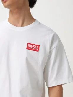 T-shirt in cotone con logo Diesel