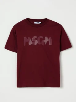 T-shirt in cotone con logo MSGM Kids