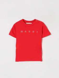 T-shirt in cotone con logo Marni