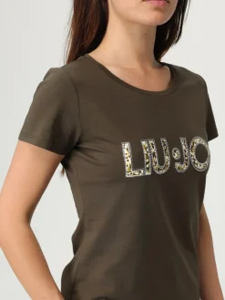T-shirt in cotone con logo Liu Jo