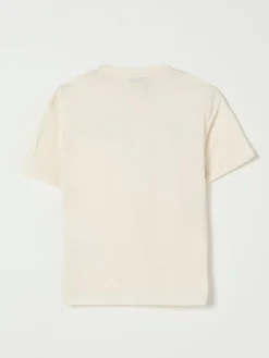 T-shirt in cotone con logo stampato MSGM Kids