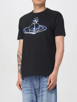 T-shirt in cotone con logo Vivienne Westwood