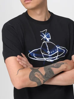 T-shirt in cotone con logo Vivienne Westwood