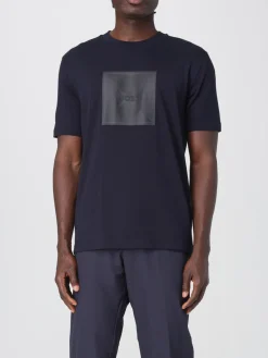 T-shirt in cotone con logo Boss