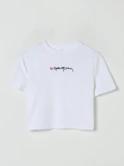 T-shirt in cotone con logo Stella McCartney Kids