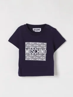 T-shirt in cotone con logo Moschino