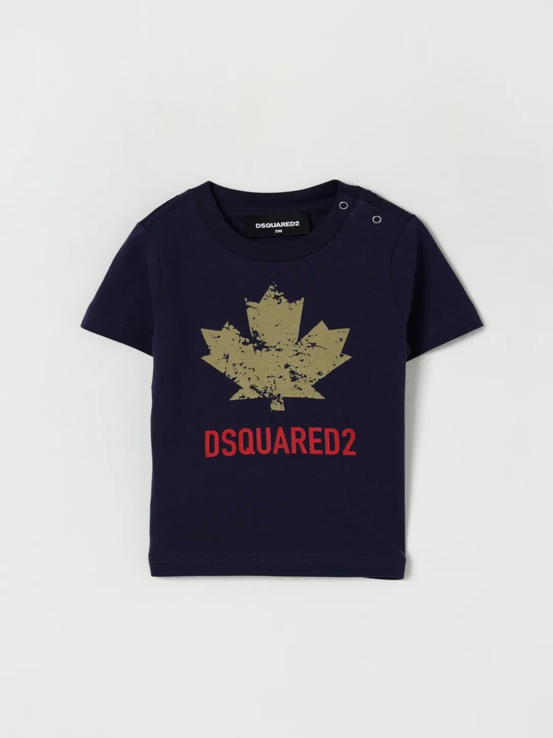 T-shirt in cotone con logo DsQuared2