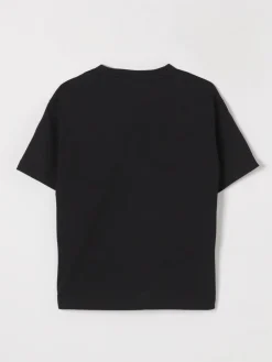 T-shirt in cotone con logo di strass Miss Blumarine