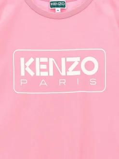 T-shirt in cotone con logo Kenzo Kids