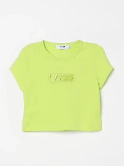 T-shirt in cotone con logo MSGM Kids