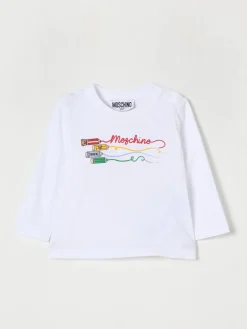 T-shirt in cotone con logo Moschino