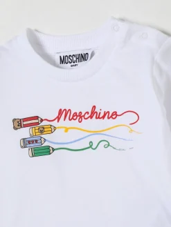 T-shirt in cotone con logo Moschino