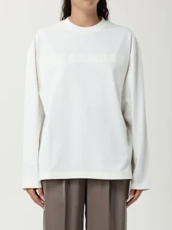 T-shirt in cotone con logo Jil Sander