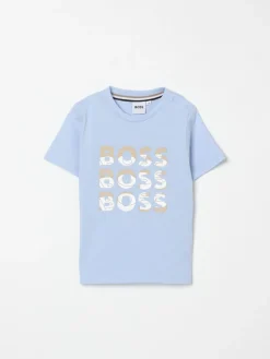 T-shirt in cotone con logo Boss