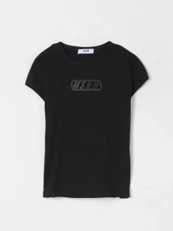 T-shirt in cotone con logo MSGM Kids