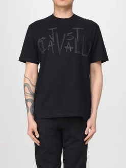 T-shirt in cotone con maxi logo Just Cavalli