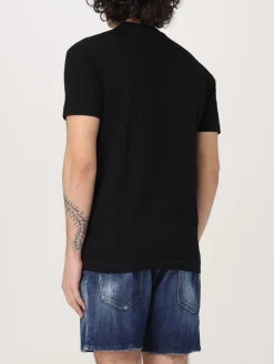 T-shirt in cotone con maxi logo Dsquared2