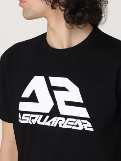 T-shirt in cotone con maxi logo Dsquared2