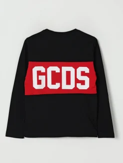 T-shirt in cotone con maxi logo GCDS Junior