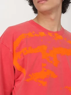 T-shirt in cotone con maxi logo Oval D Diesel