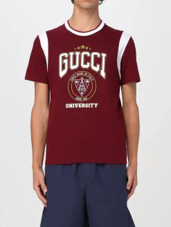 T-shirt in cotone con maxi logo Gucci