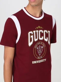 T-shirt in cotone con maxi logo Gucci