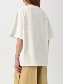 T-shirt in cotone con maxi logo Jil Sander