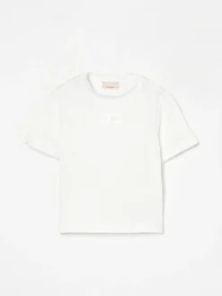 T-shirt in cotone con mini logo Elisabetta Franchi La Mia Bambina