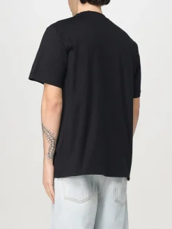 T-shirt in cotone con mini logo MSGM