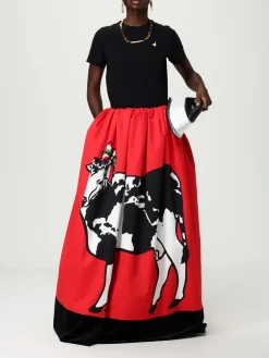 T-shirt in cotone con mini logo Moschino Couture