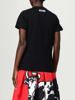 T-shirt in cotone con mini logo Moschino Couture