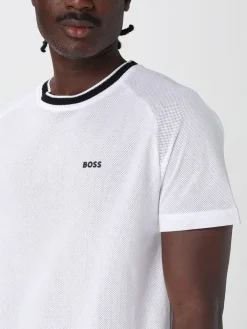 T-shirt in cotone con mini logo Boss