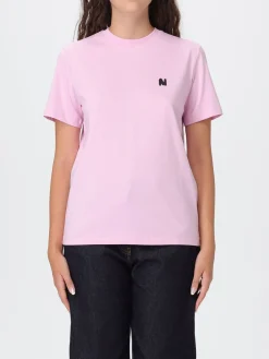 T-shirt in cotone con mini logo MSGM