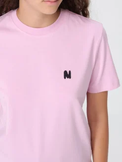 T-shirt in cotone con mini logo MSGM
