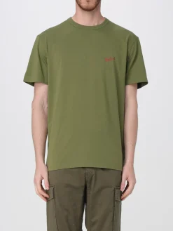 T-shirt in cotone con mini logo Woolrich