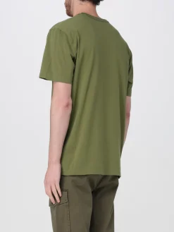 T-shirt in cotone con mini logo Woolrich