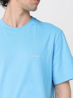 T-shirt in cotone con mini logo MSGM