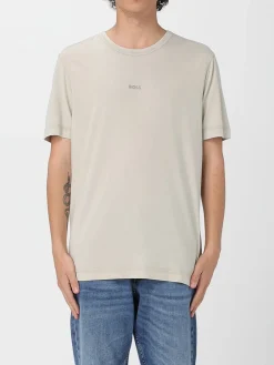 T-shirt in cotone con mini logo Boss