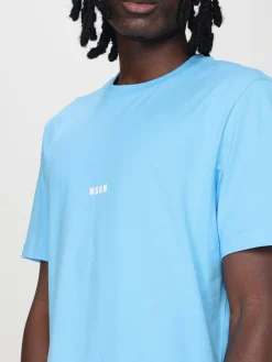 T-shirt in cotone con mini logo MSGM Kids