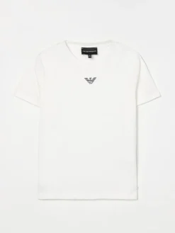 T-shirt in cotone con mini logo Emporio Armani