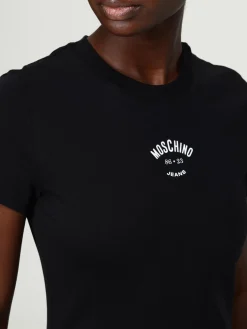 T-shirt in cotone con mini logo Moschino Jeans