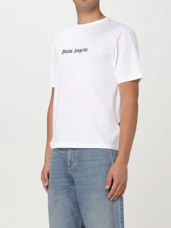 T-shirt in cotone con mini logo Palm Angels