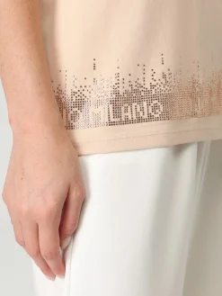 T-shirt in cotone con monogramma Liu Jo