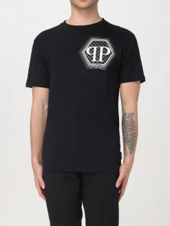 T-shirt in cotone con monogramma PP Philipp Plein