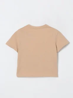 T-shirt in cotone con monogramma MK di strass Michael Kors