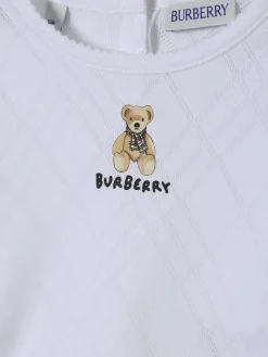 T-shirt in cotone con orsetto Thomas Burberry