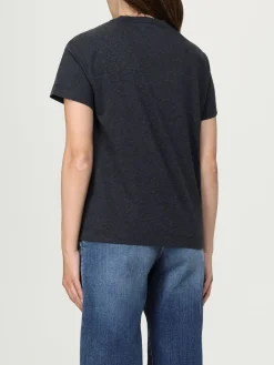 T-shirt in cotone con paillettes Brunello Cucinelli