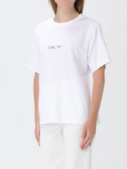 T-shirt in cotone con slogan Victoria Victoria Beckham