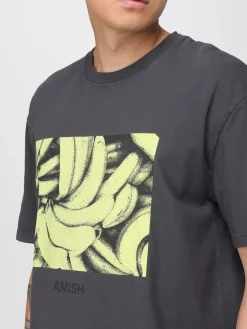 T-shirt in cotone con stampa grafica banane Amish