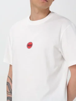 T-shirt in cotone con stampa logo Hugo